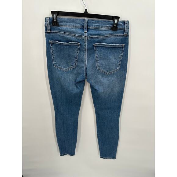 Current/Elliott Distressed Medium Wash Skinny Denim Jean // 27 - Picture 7 of 9